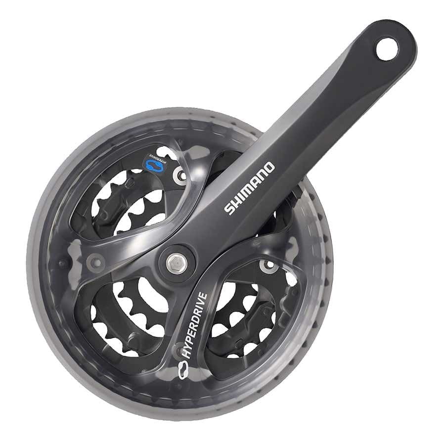 FRONT CHAINWHEEL, FC-M361-L, FOR REAR 8/7SPEED, 175MM, 42X32X22T, FOR HG- CHAIN, W/CG, CHAINCASE COMPATIBLE, BLACK, IND.PACK