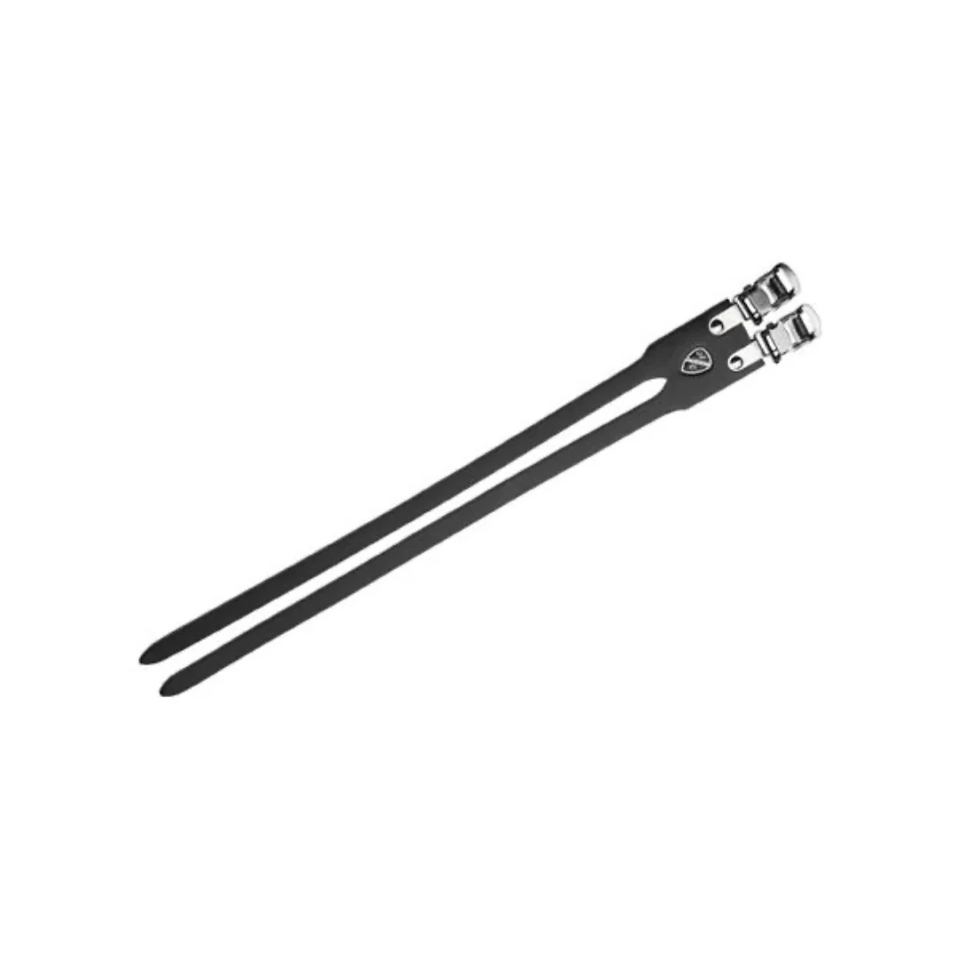 All-City Deluxe Double Strap Black Leather Pair