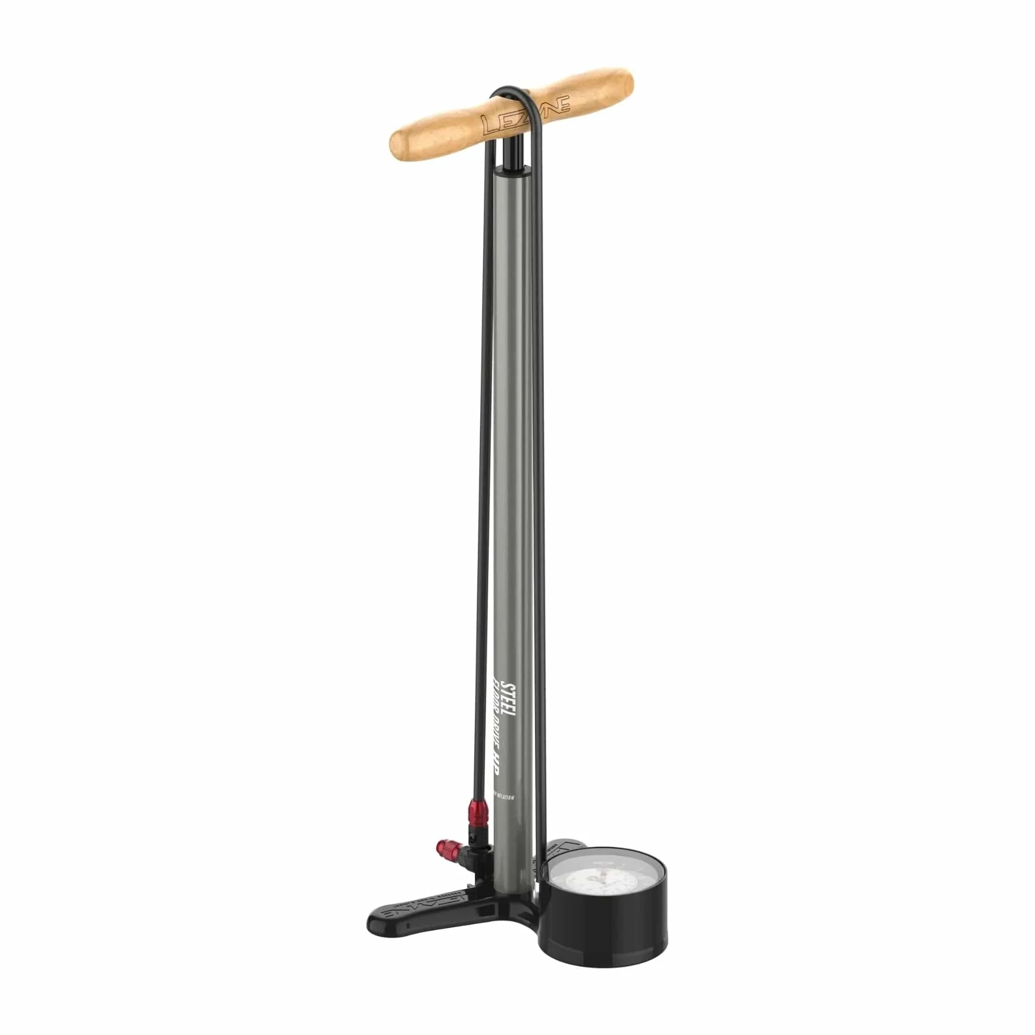 Lezyne Steel Floor Drive, Floor Pump, ABS-1 Pro Chuck, 220psi, Grey