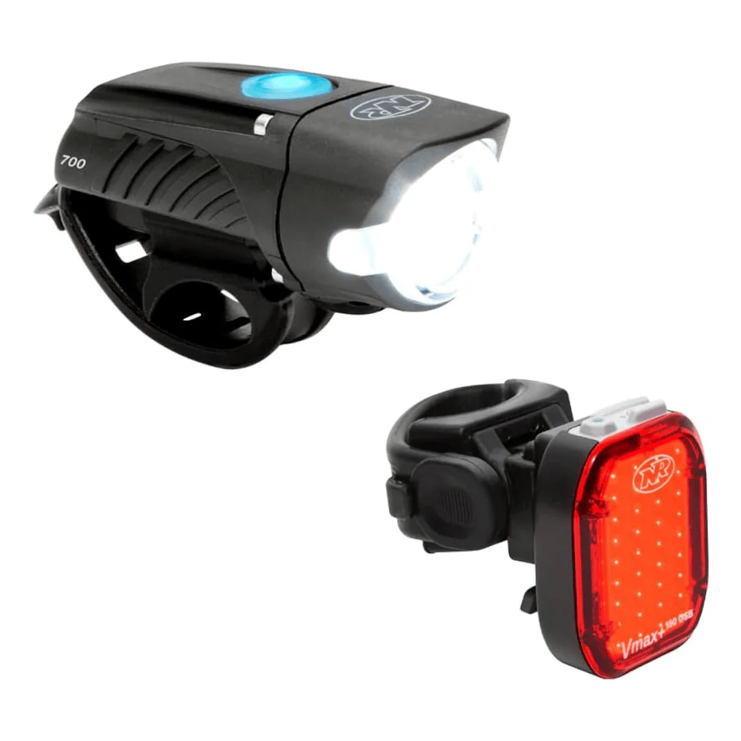 NiteRider Swift 700 Front and VMax+ 180 Rear Light Set