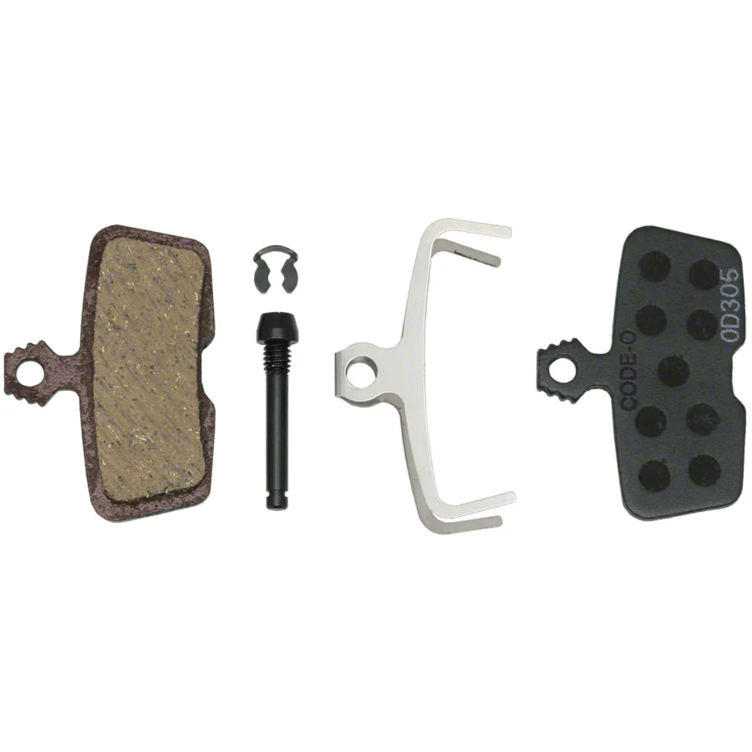 SRAM Code 2011+ Organic Steel Quiet Disc Brake Pads W/O Spring - Bulk Single Pair